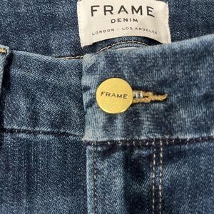 Frame Denim Le Crop Mini Boot Jeans - Medium Blue Size 27